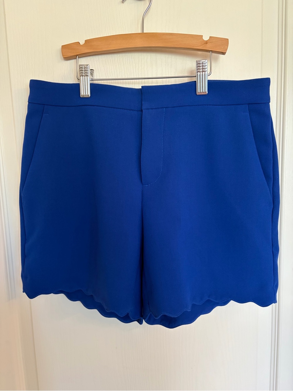 Banana Republic Scallop Hem Shorts in Cobalt Blue